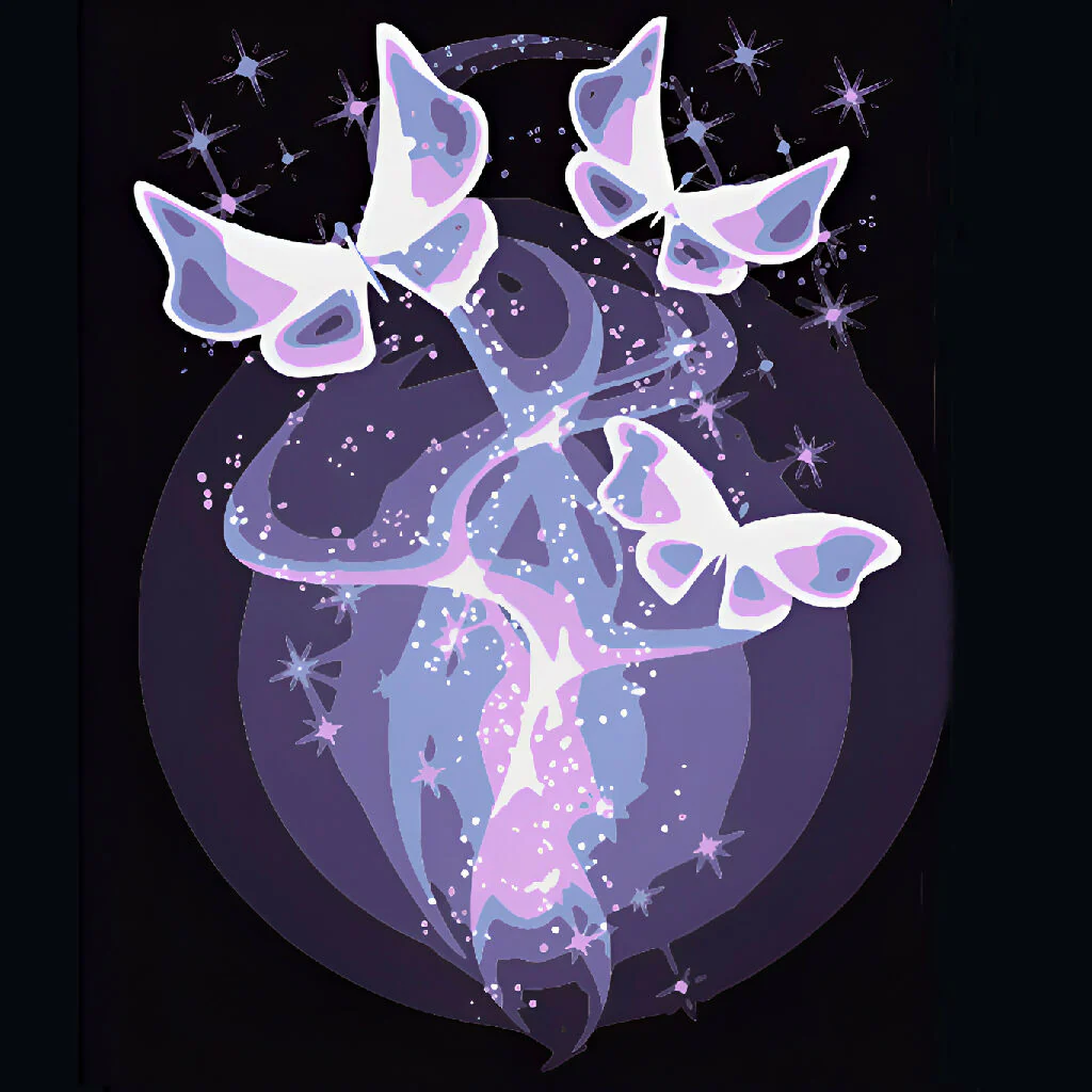Ethereal Butterfly Galaxy Art Print