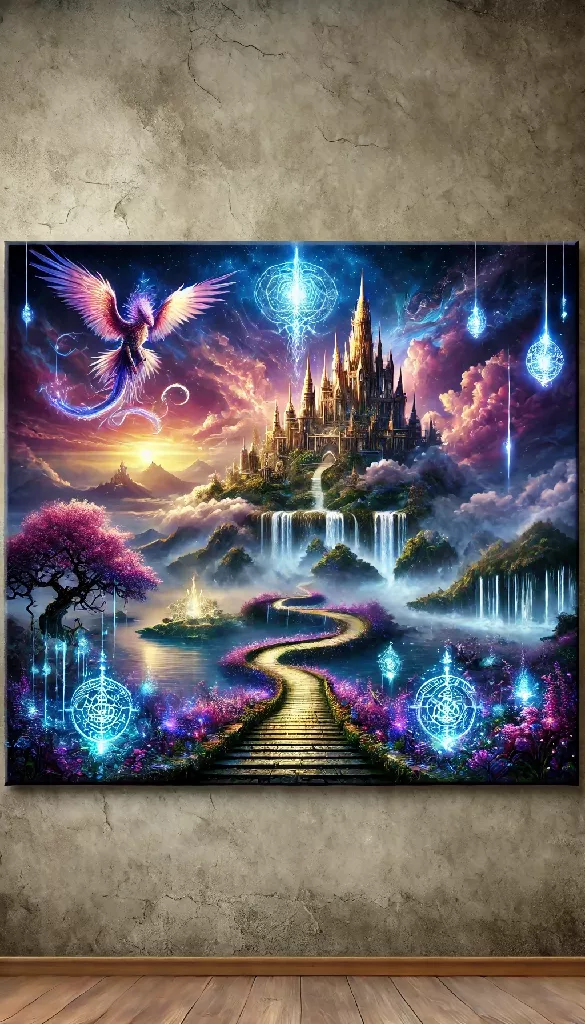 Ethereal Floating Castle: A Fantasy Escape in Twilight