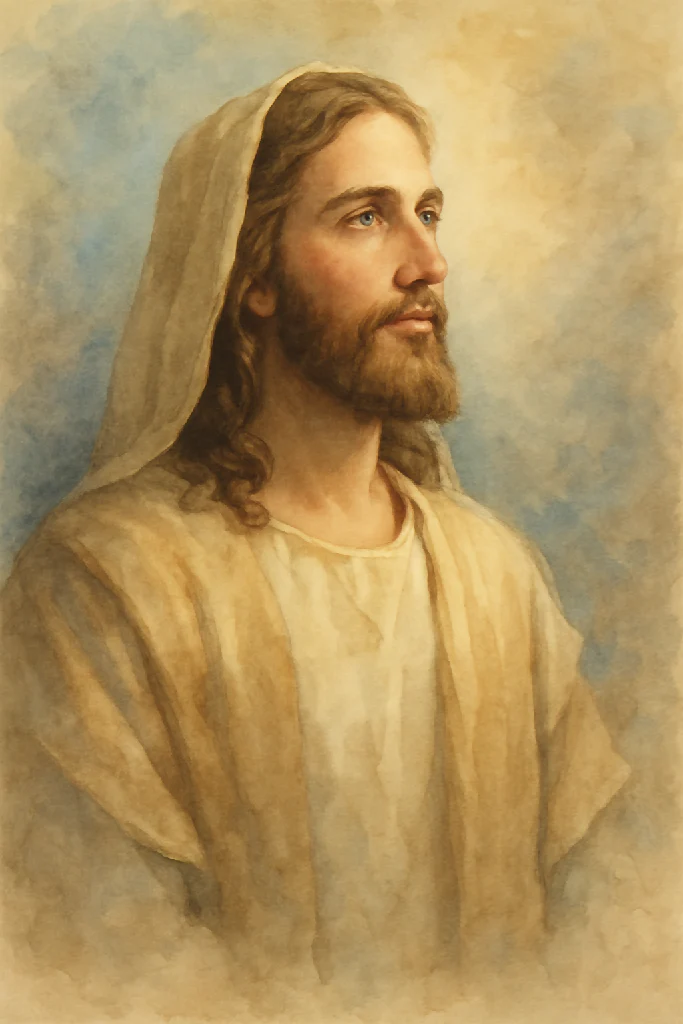 Face of Grace – Watercolor Portrait of Jesus Christ