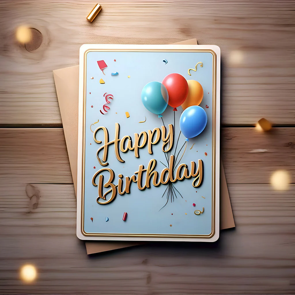 Festive Elegance Birthday Card