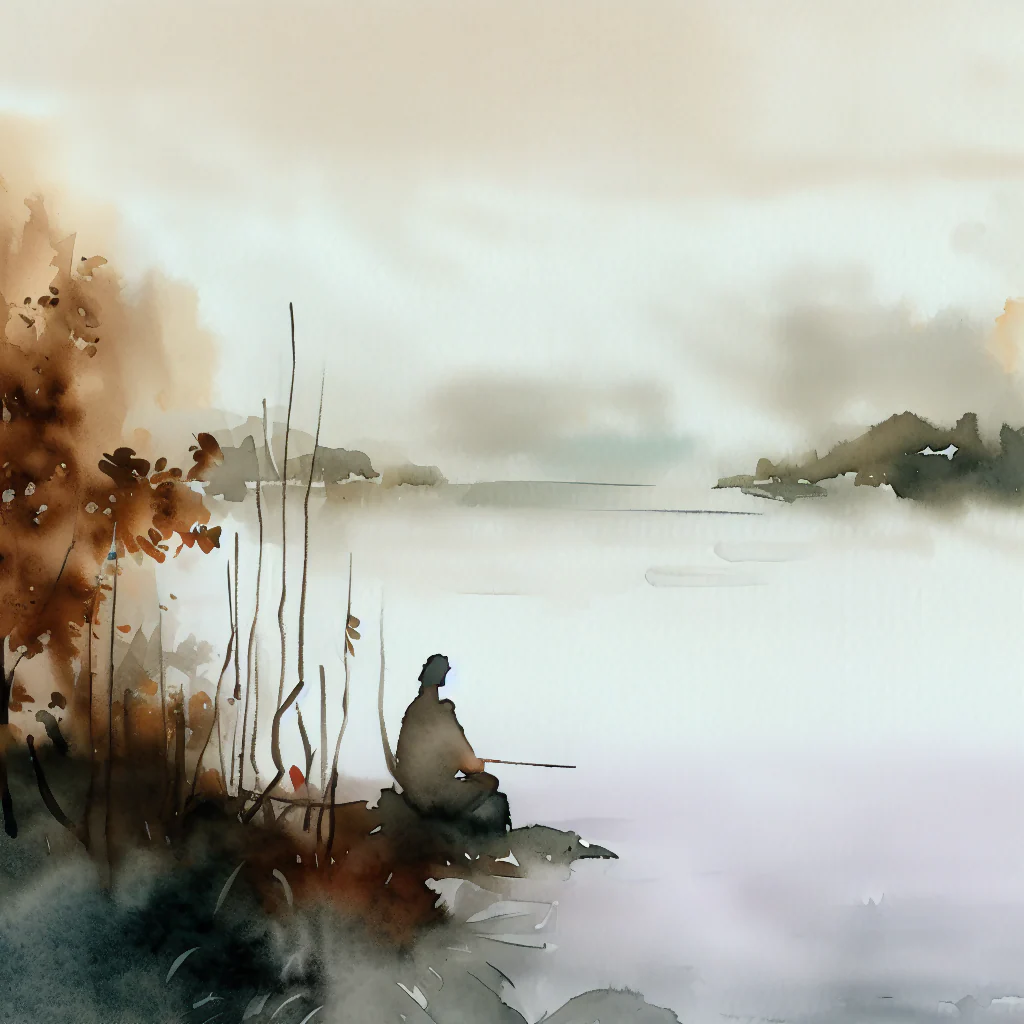 Fishing by the Lake