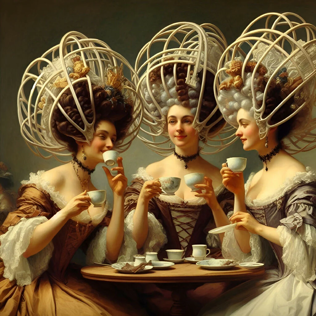 French Women Drinking Coffee