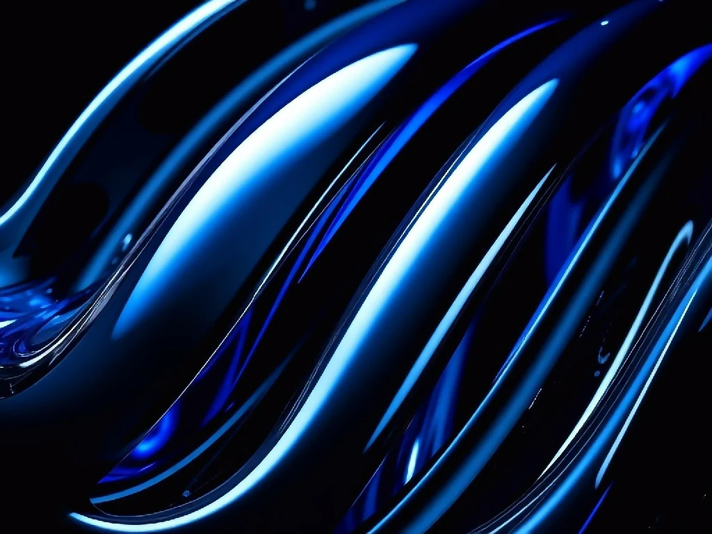 Futuristic design in blue and metal No. 1