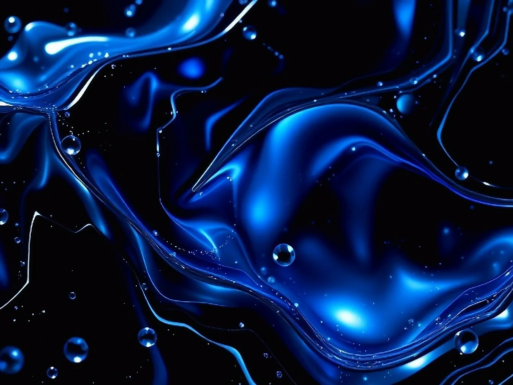 Futuristic design in blue and metal No. 3