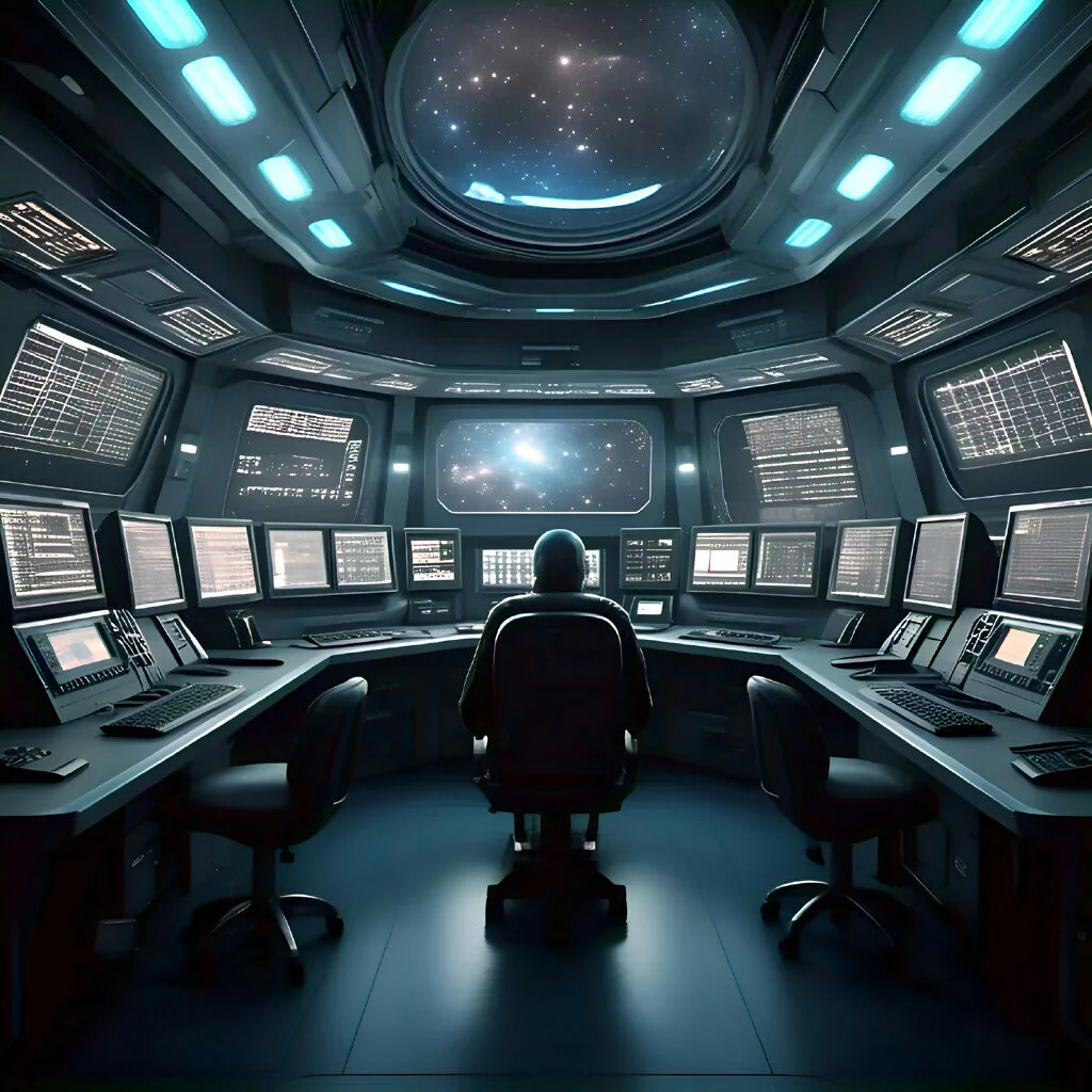 Galactic Command Center: AI Vision of Future Space