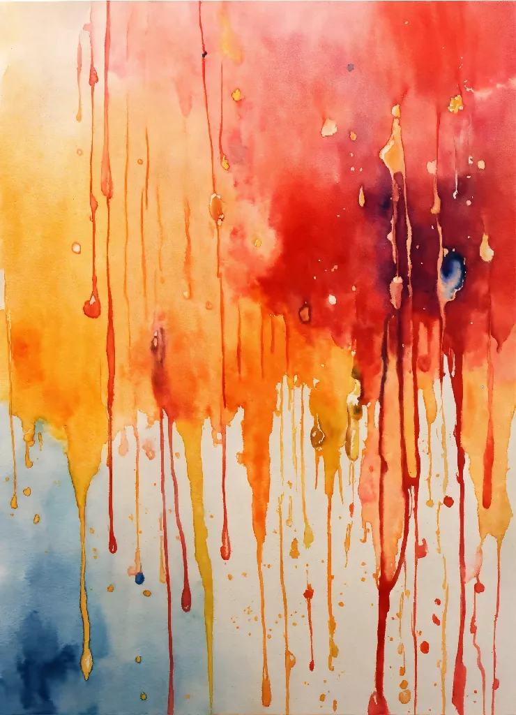 "Galaxy Watercolor Drips: A Cosmic Journey on Paper" - Image 2