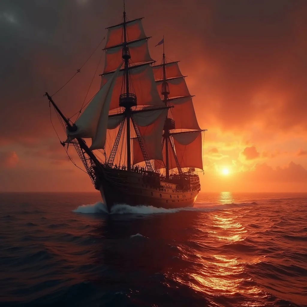 Galleon in Full Sail