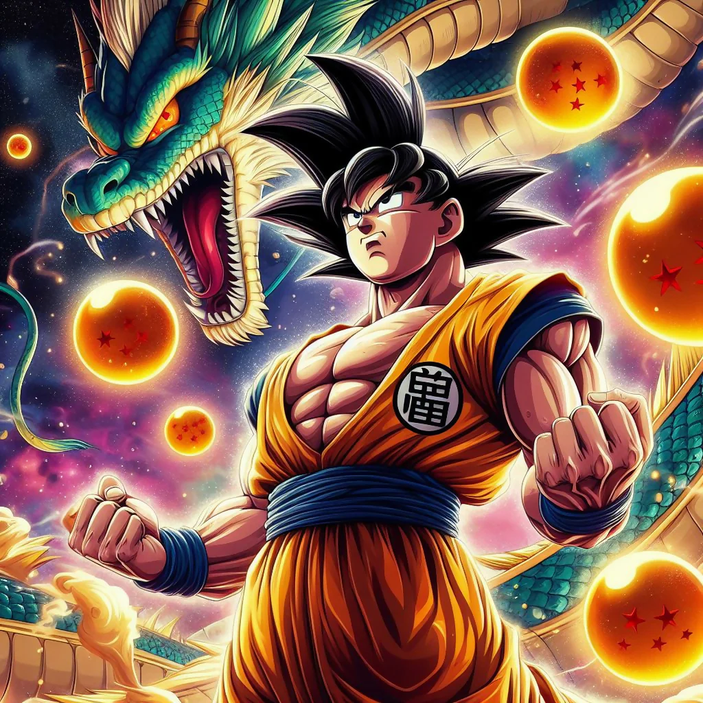Goku, Dragonballs, and Shenron