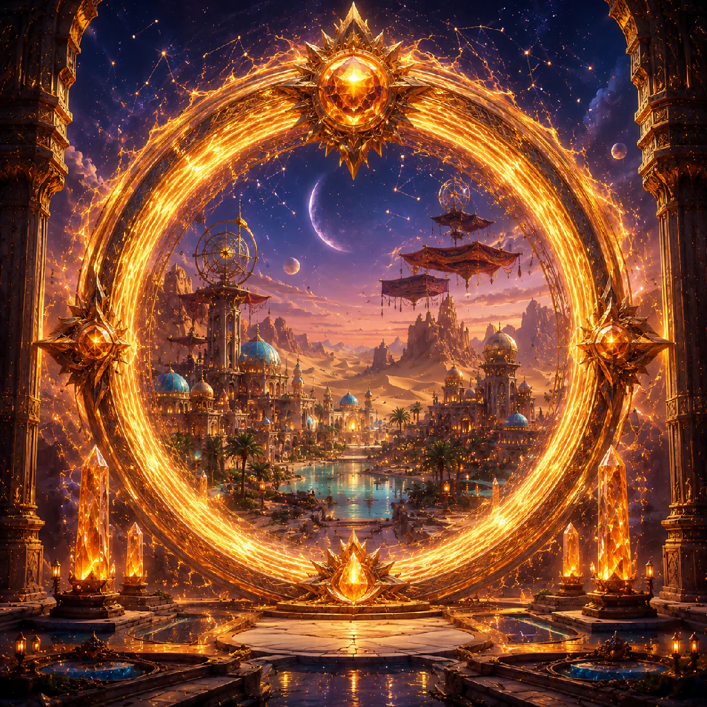 Golden Desert Portal To Arabian Dream City