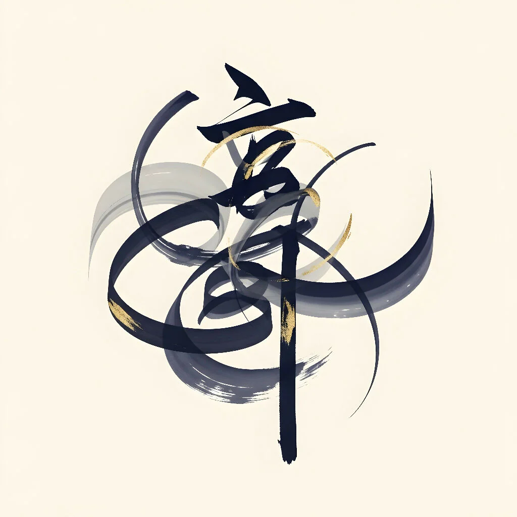 Golden Flow: Abstract Ink Motion