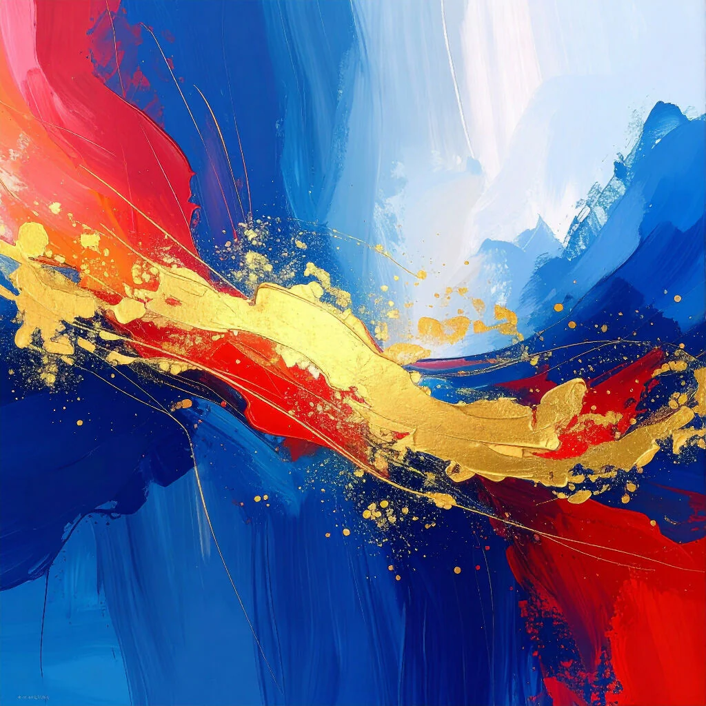 Golden Horizon – Abstract Luxury Art