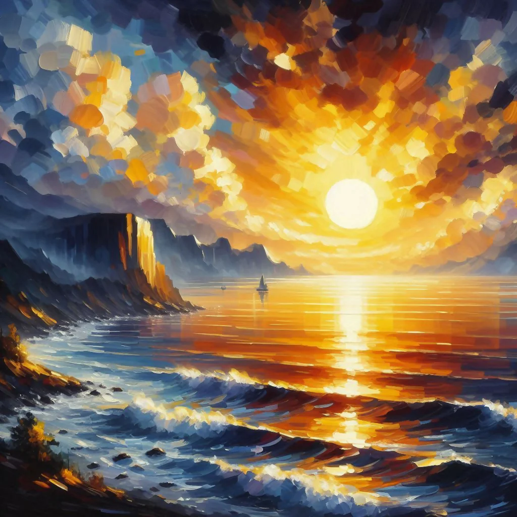 Golden Hour at Sea