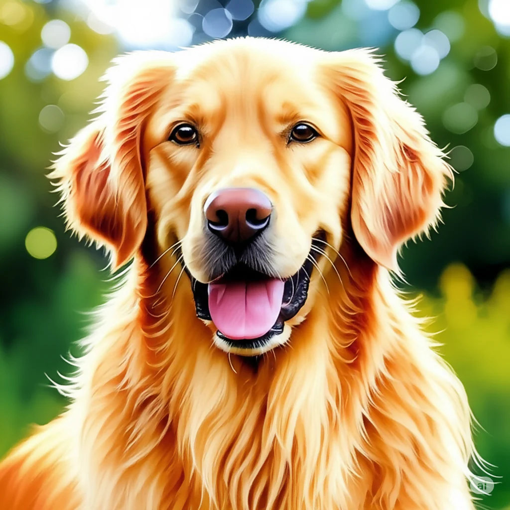 "Golden Retriever Dog Portrait | Realistic & Watercolour Style Wall Art"