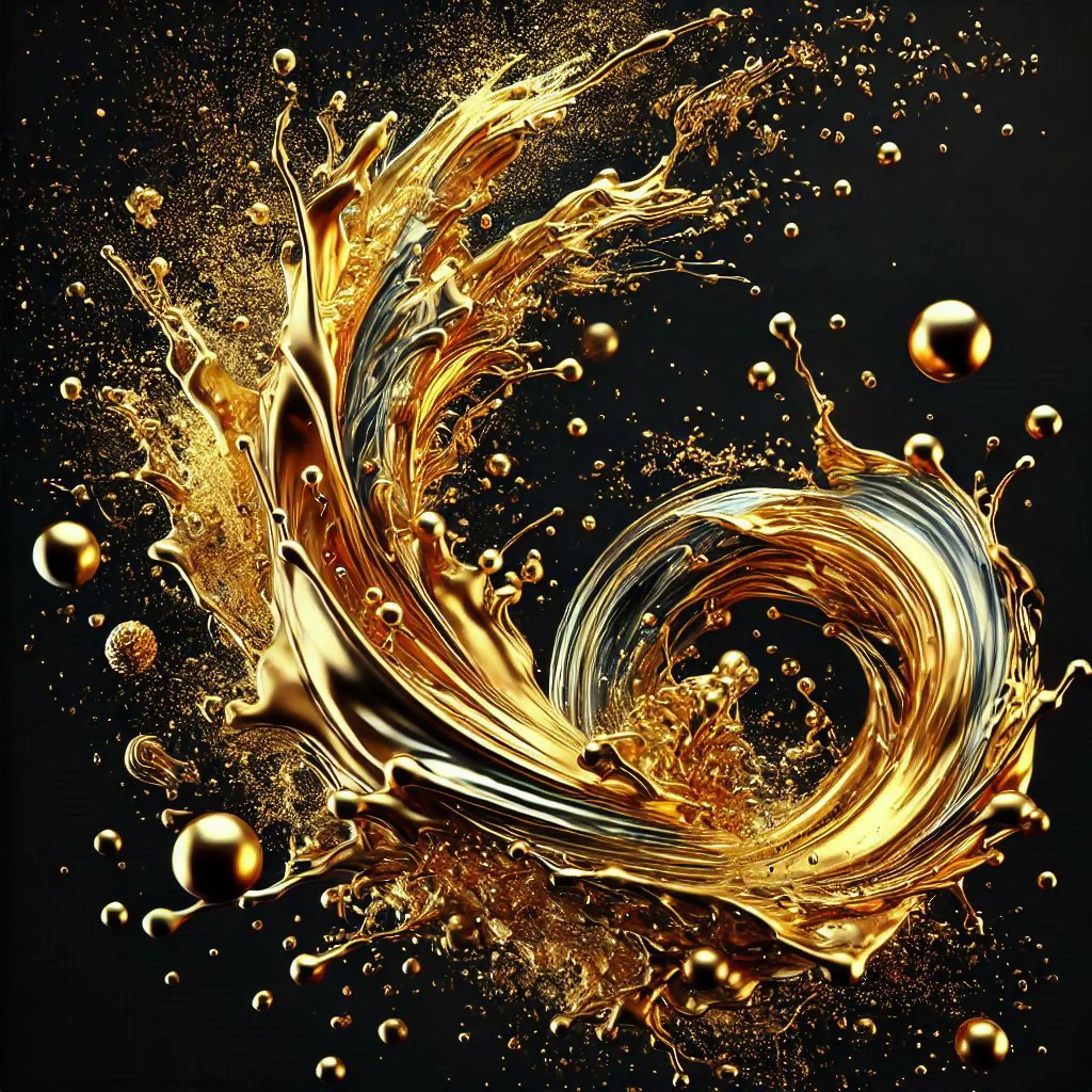 Golden splashes of color No. 1