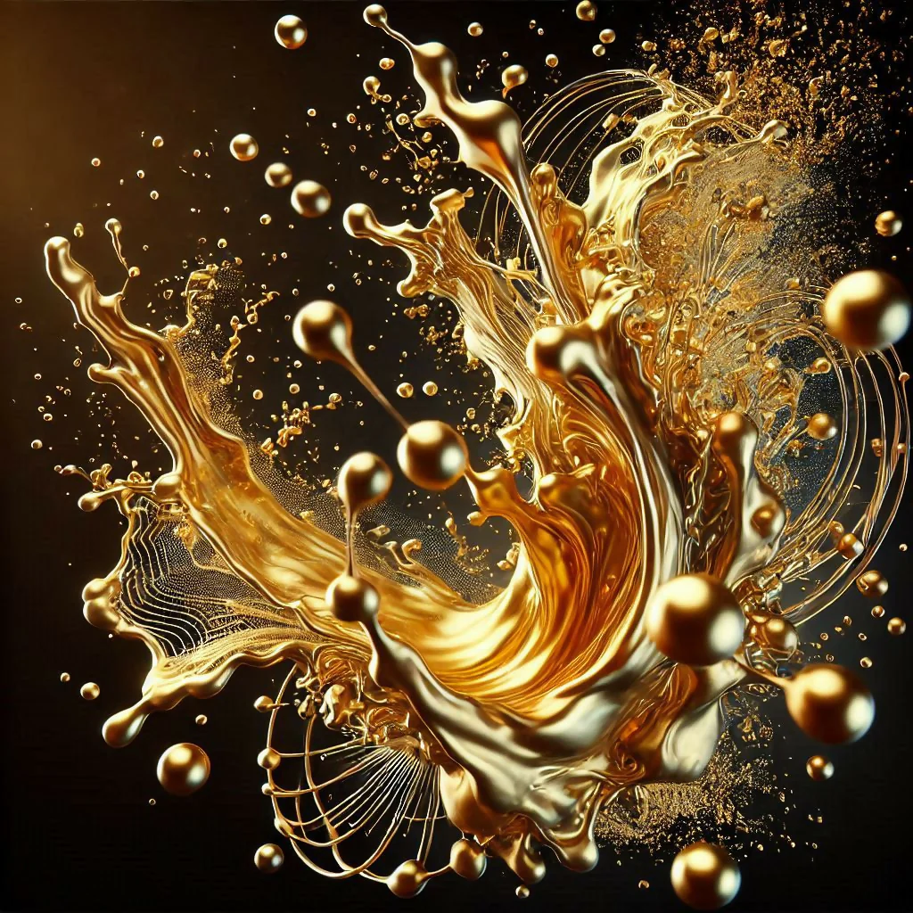 Golden splashes of color No. 2