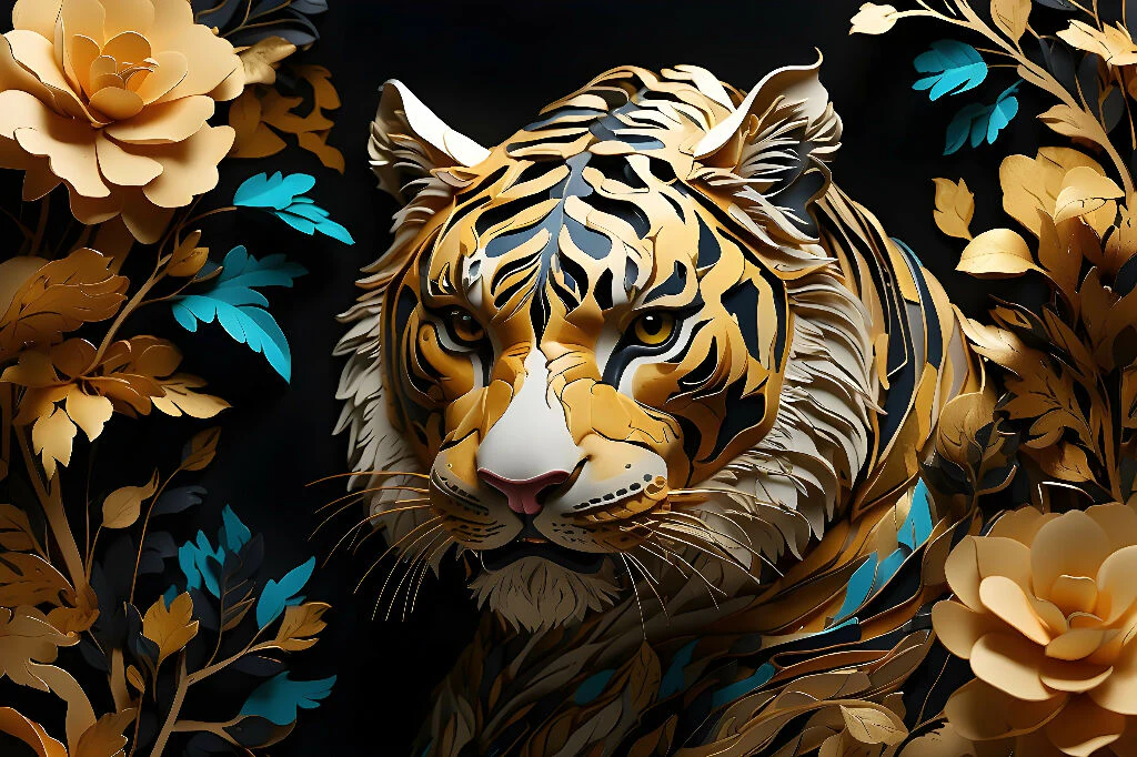Golden Tiger Portrait