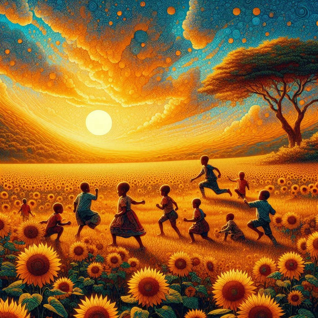 Golden Whispers: Joy in the Sunflower Field"