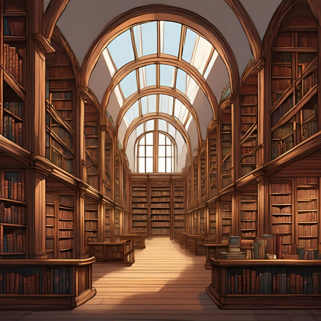 Grand Archway Library Art Print