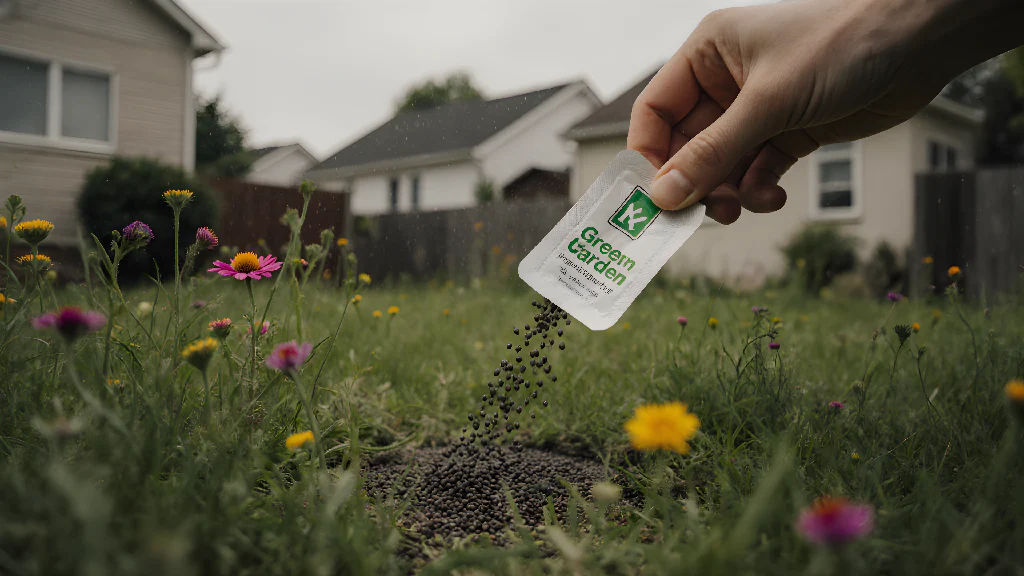 Hand Planting Seeds in Garden Soil