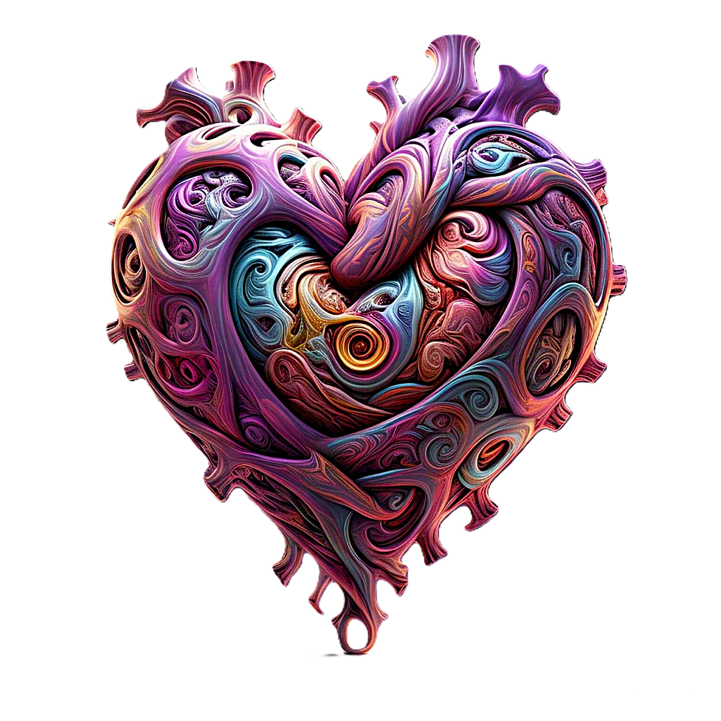 HEARTBEAT LOVE Transparent 300dpi PNG 4096X4096 Digital Download