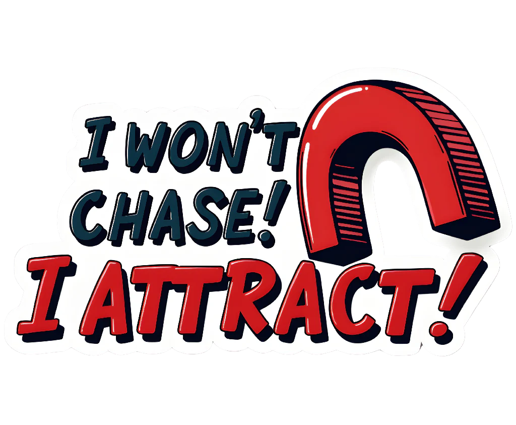 I Attract: Manifest Your Desires Sticker Quote