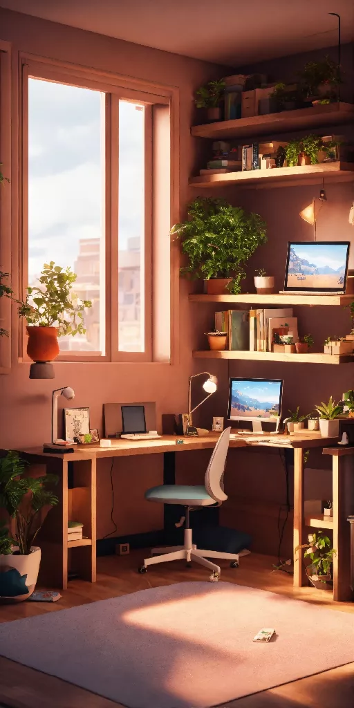 "Isometric Programmer's Retreat: A Cozy Coding Oasis" - Image 2
