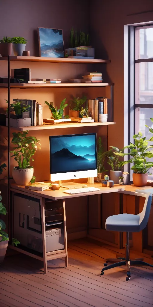 "Isometric Programmer's Retreat: A Cozy Coding Oasis" - Image 5