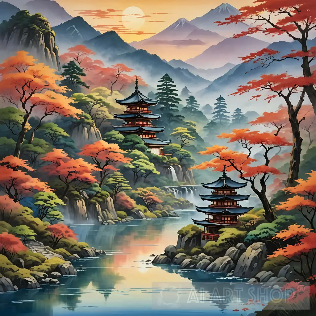 Japanese Landscape Ai Art #nature - Image 2
