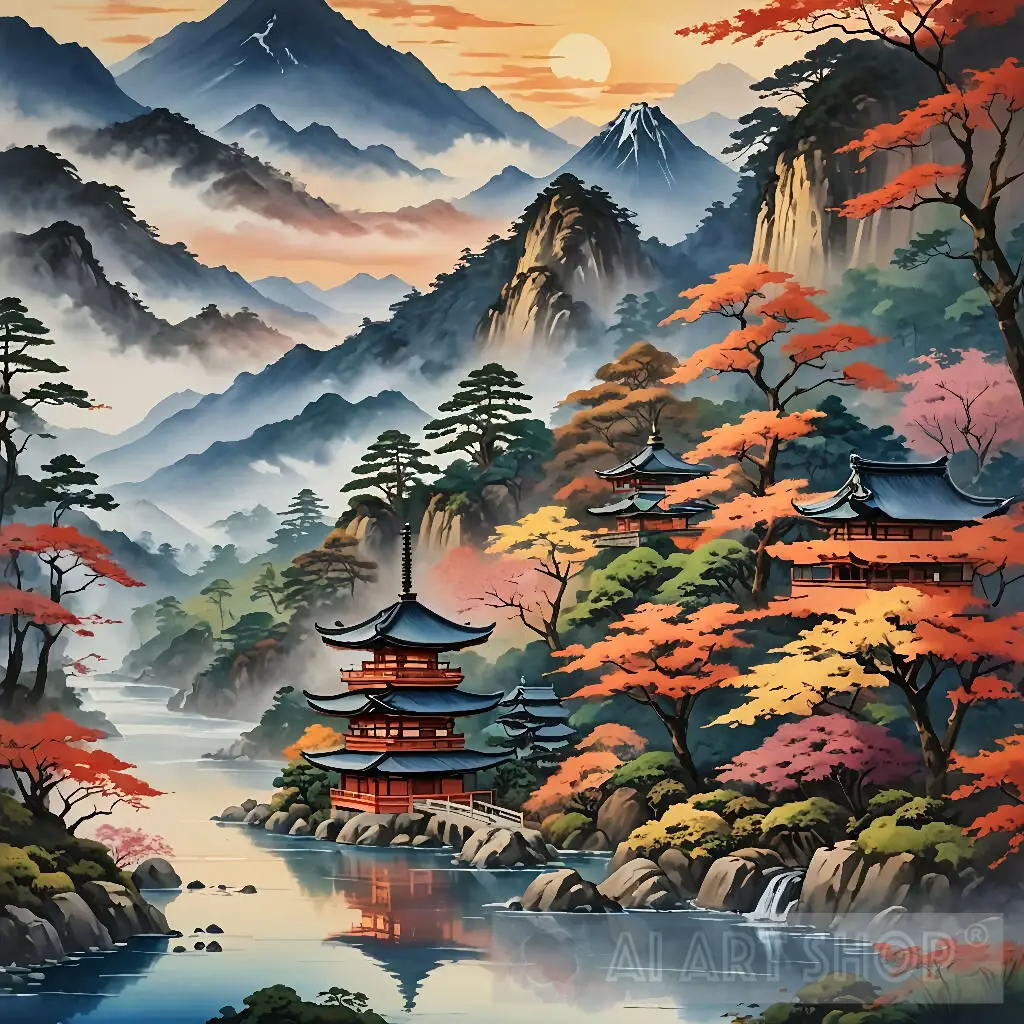 Japanese Landscape Ai Art #nature - Image 3