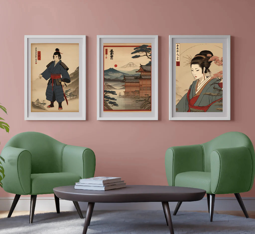 Japanese Triptych 2 of 3