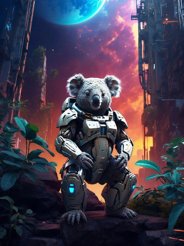 Koala in cyborg body #4