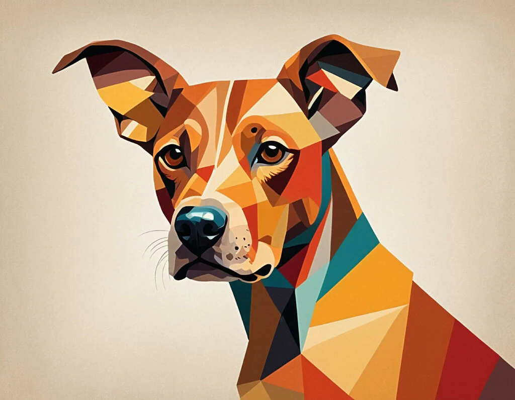 Large ears cubist doggo