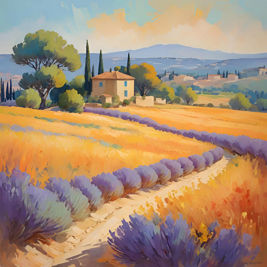 Lavender Fields In Tuscany Ar4