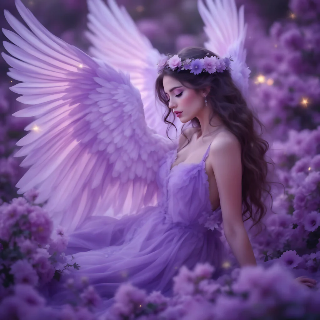 Lavender Grace: The Garden Seraph