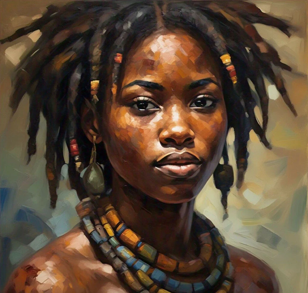 Legacy in the Eyes African Oil Portrait Digital download jpg 300dpi