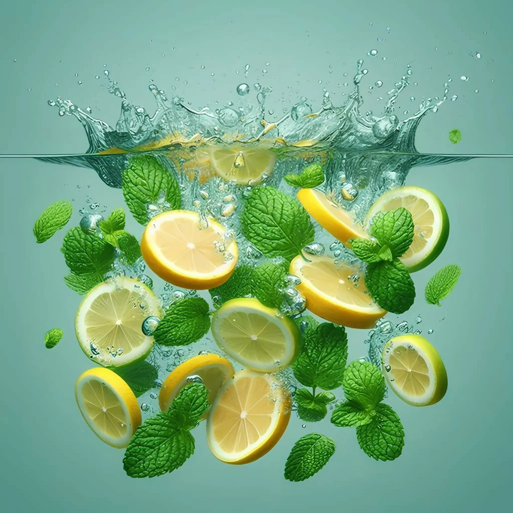 lemon slices in water