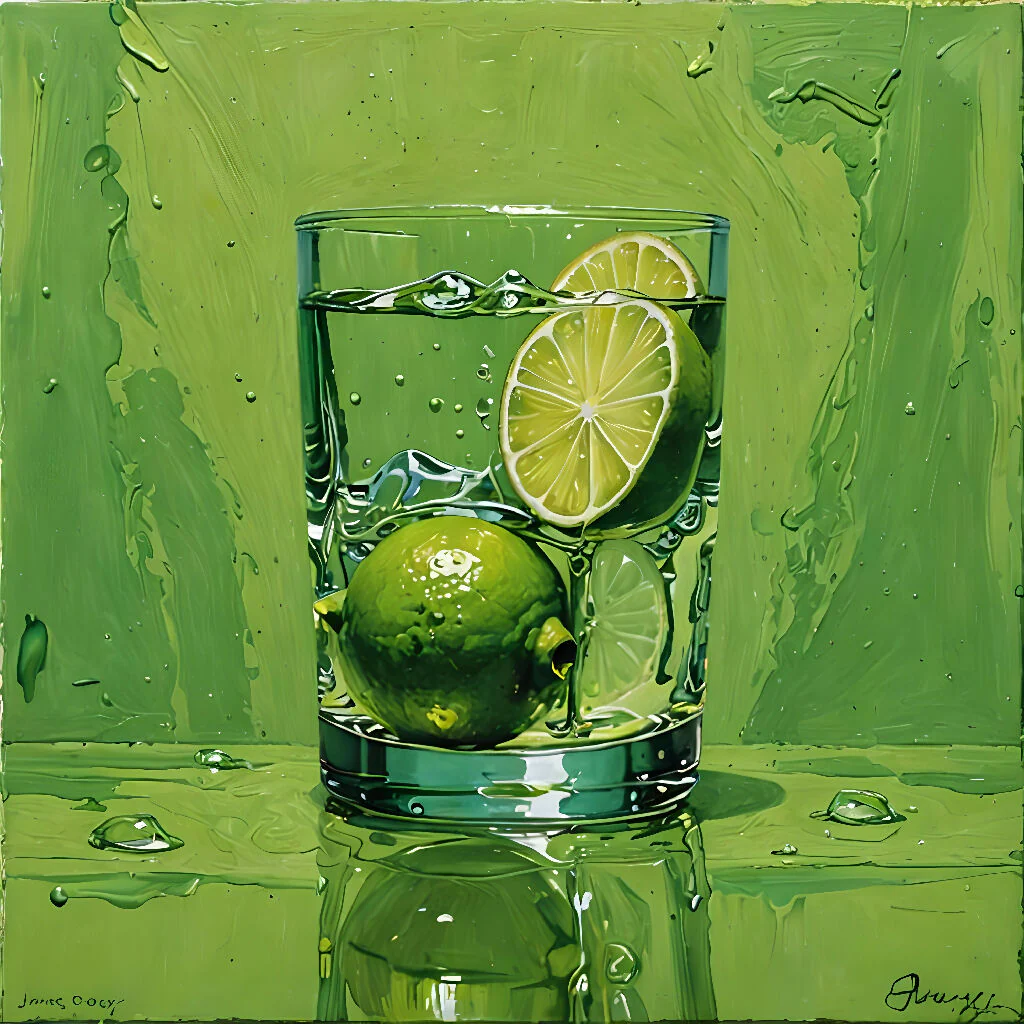 "Lime Shot - Oil Painting"