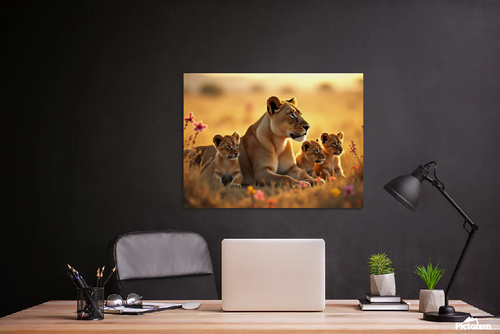 "Lioness Family Portrait 1" - Image 3