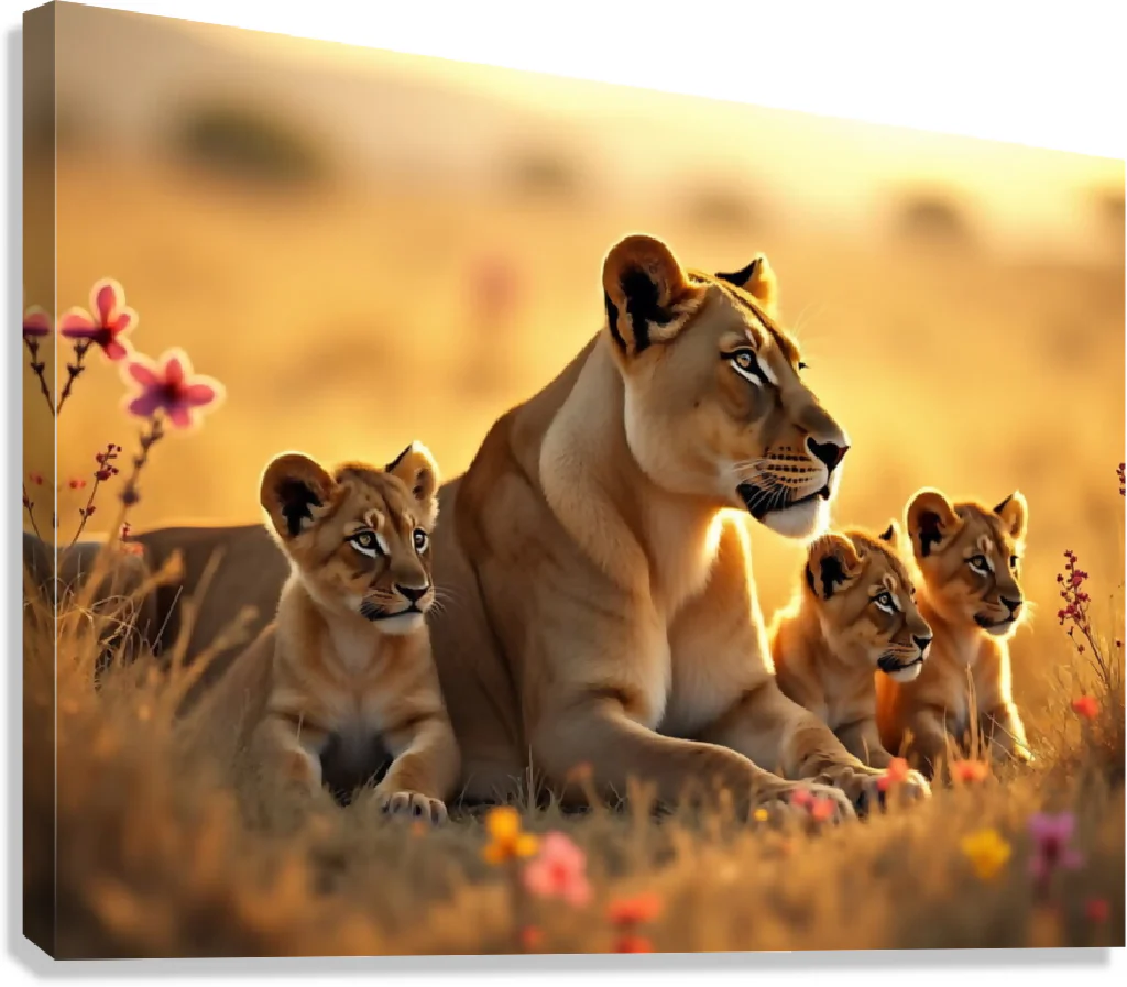 "Lioness Family Portrait 1" - Image 4
