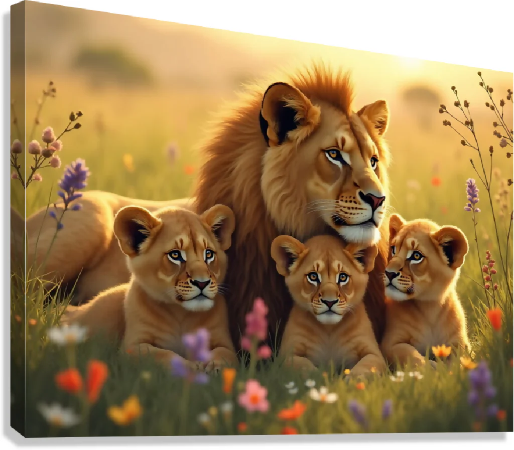 "Lions Family Portrait 2" - Image 4