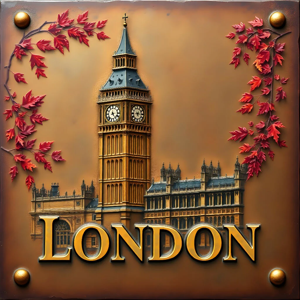 London autumn poster