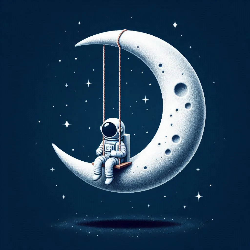 Lunar Swing: An Astronaut’s Cosmic Escape