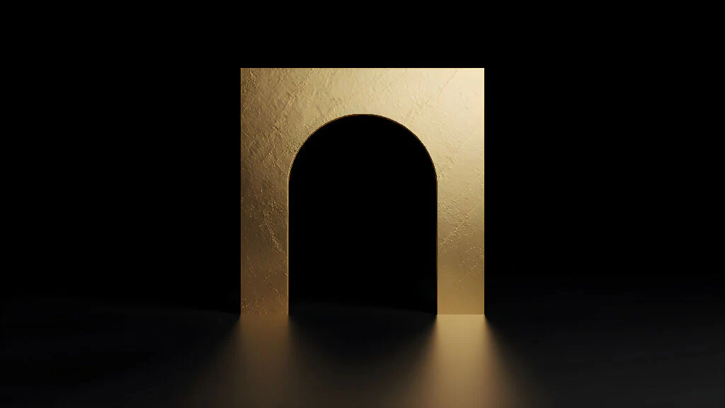 Luxury Gold Arch Podium Background