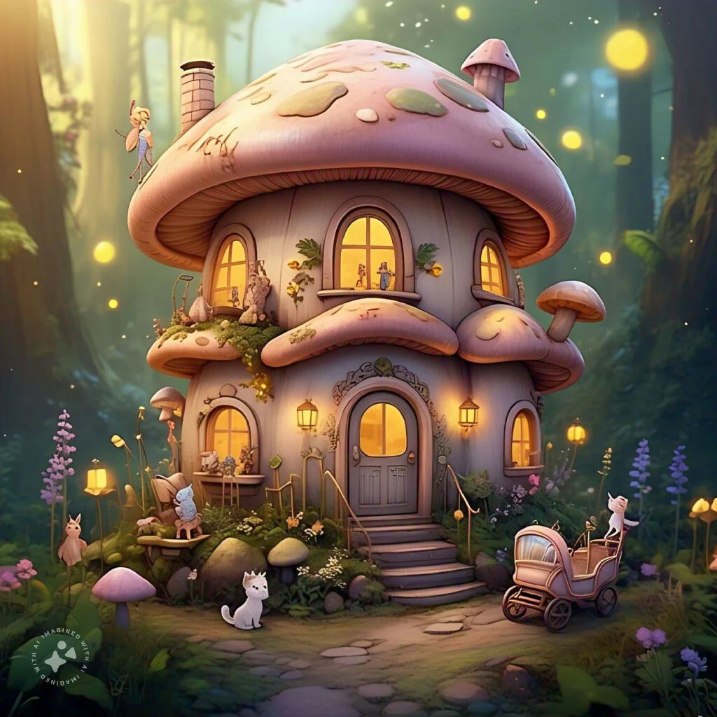 Magical Mushroom Mansion-10 Fairy Drive Digital download 300dpi jpg