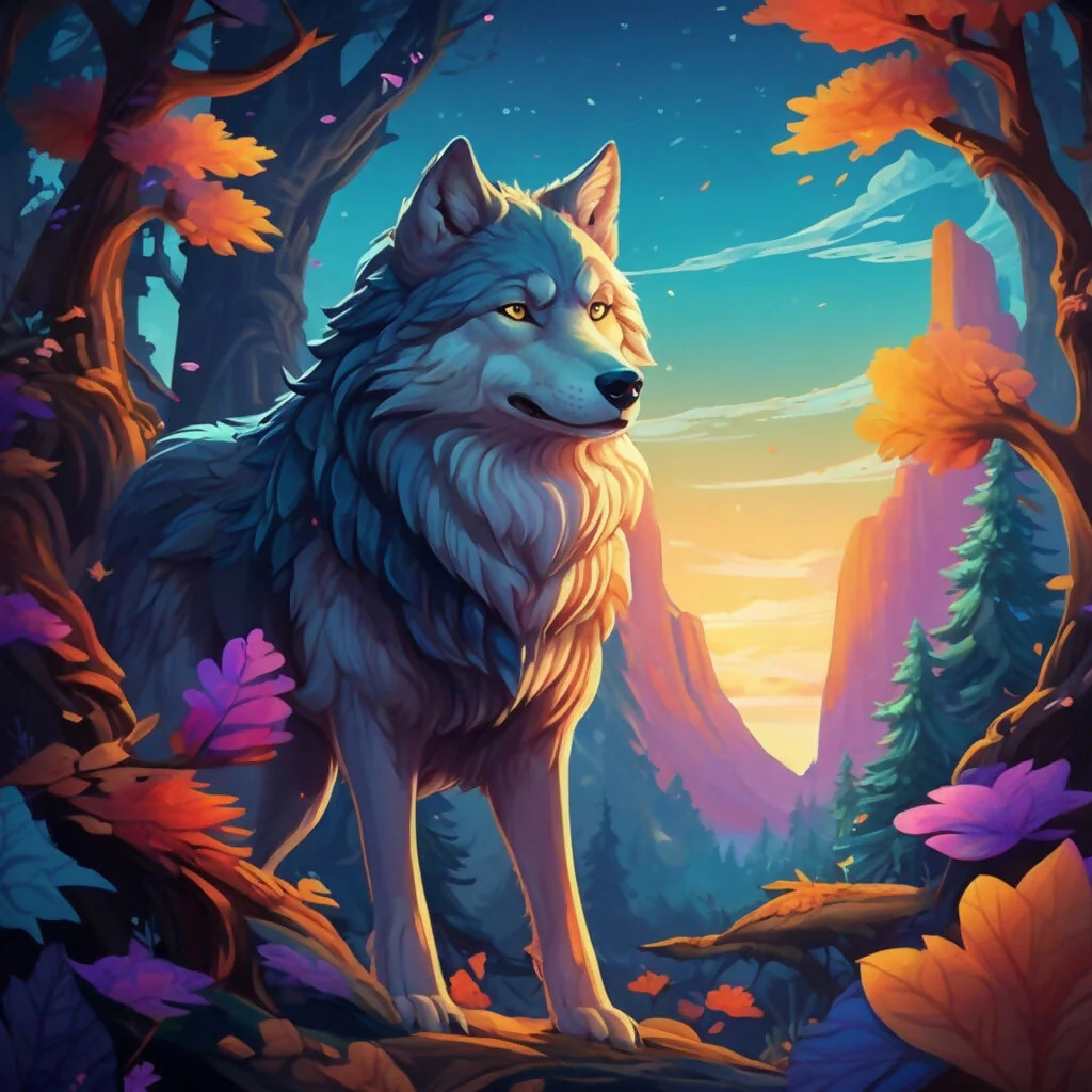 Majestic Twilight Wolf