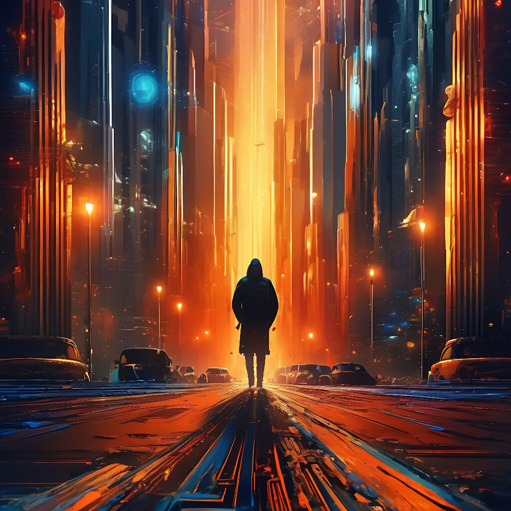 Man Abstract and city - Image 8