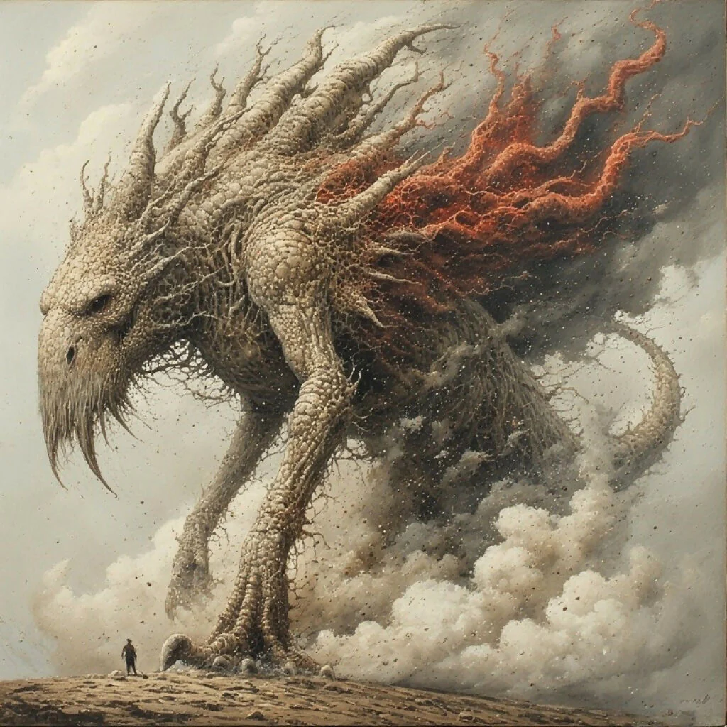 Man and monster
