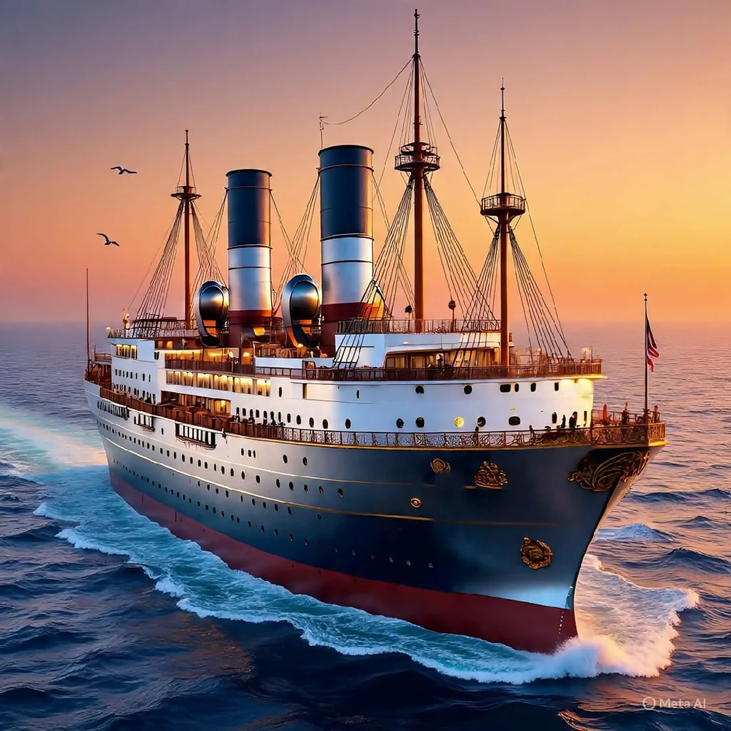 Metallic silver Titanic