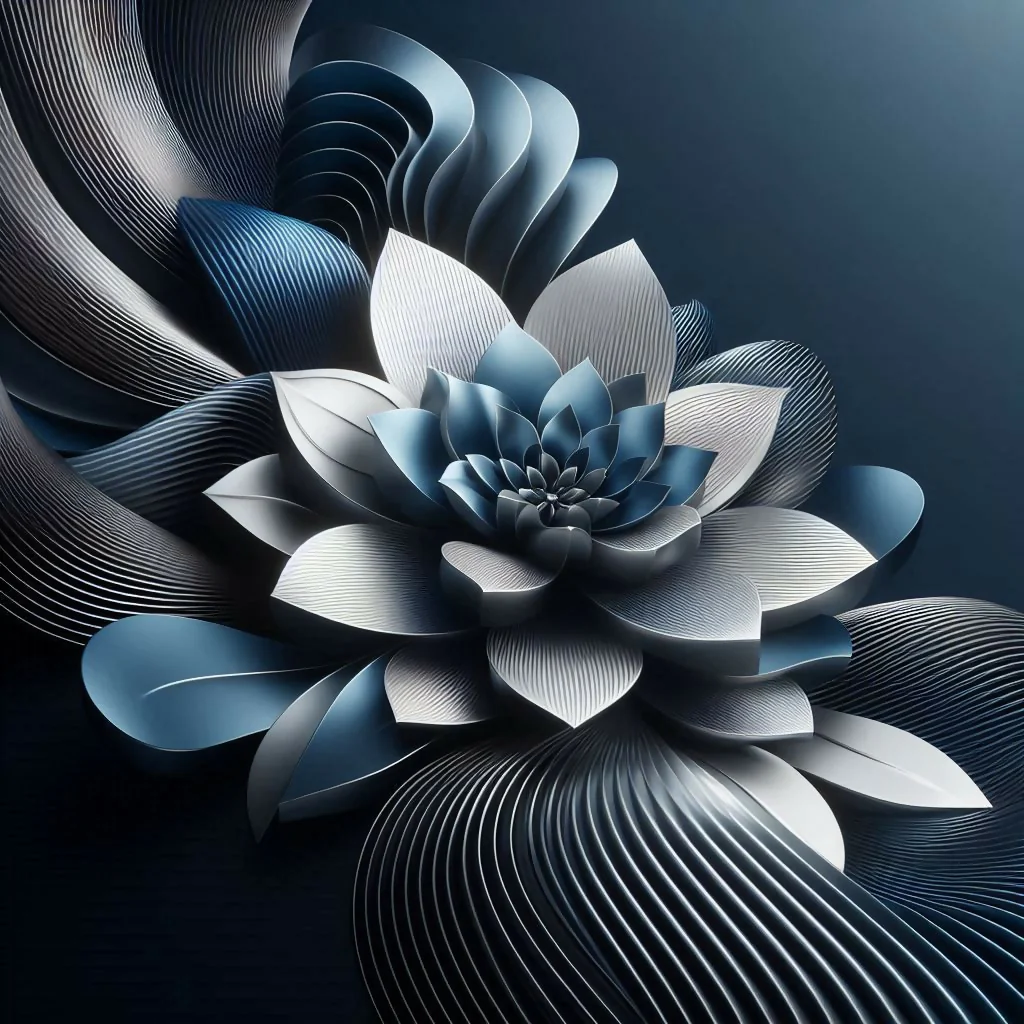 Metallische Blume