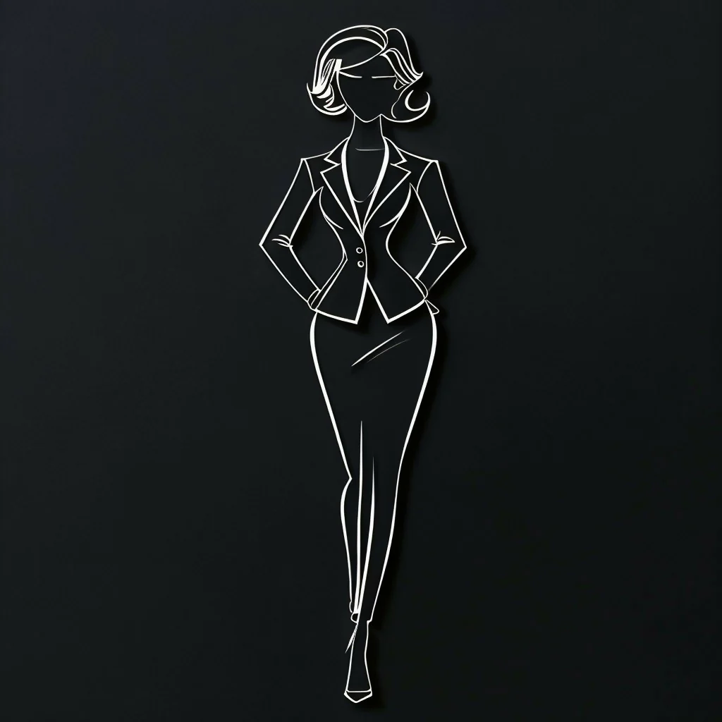 minimalist business lady - Image 2